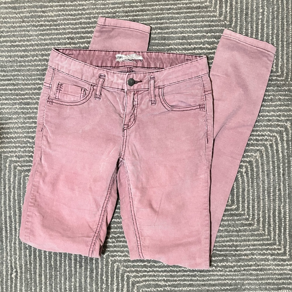 FREE PEOPLE mauve corduroy jeans
